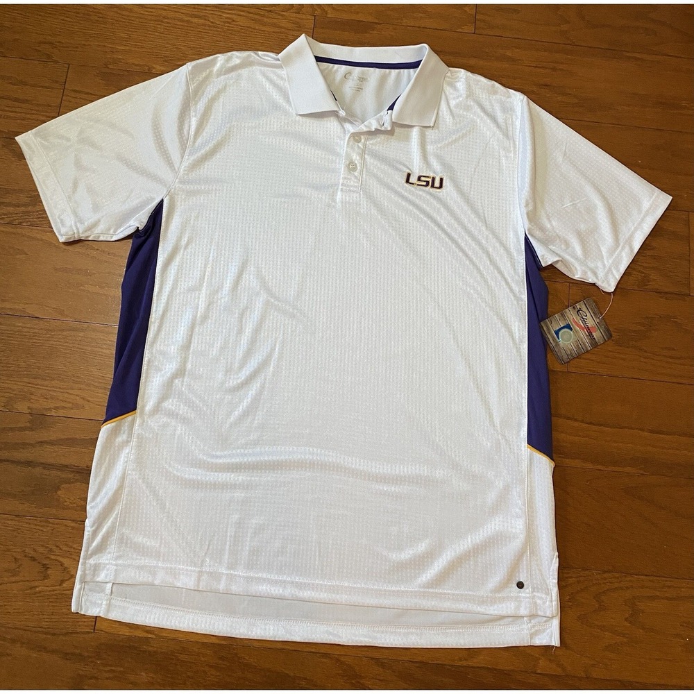 Chiliwear Men's LSU‎ Tigers White Polo Shirt Size XL New! NWT
